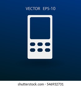 Flat  icon of cellphone. vector illustration