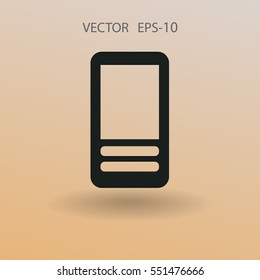 Flat  icon of cellphone. vector illustration