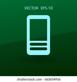 Icono plano del teléfono móvil. ilustración vectorial