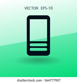 Flat  icon of cellphone. vector illustration