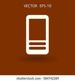 Icono plano del teléfono móvil. ilustración vectorial