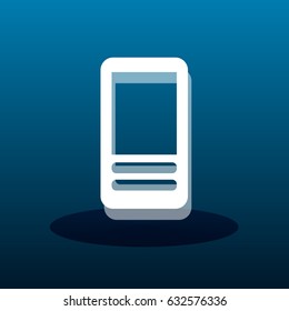 Flat  icon of cellphone. vector illustration