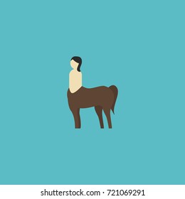 Flat Icon Centaur Element. Vector Illustration Of Flat Icon Mythology Isolated On Clean Background. Can Be Used As Centaur, Horse And Man Symbols.