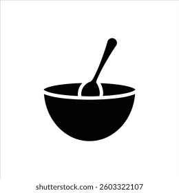 Flat Icon Ceramic Bowl High Quality and Editable Vector Illustration For Kitchen Set Tool Design Theme