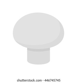 Flat icon champignon with shadow. Vector illustration.