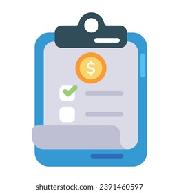 Here’s a flat icon of charity report 