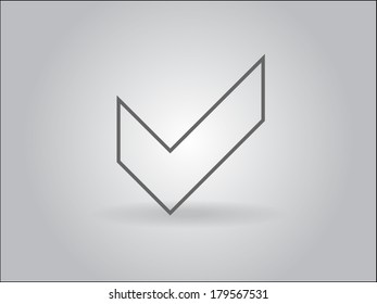 Flat icon of check box