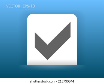 Flat icon of check box