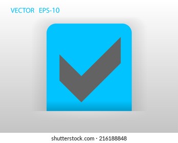 Flat icon of check box
