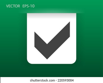 Flat Icon of check box