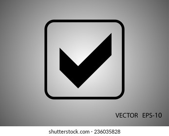 Flat icon of check box