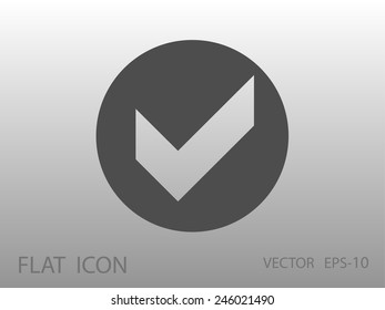 Flat Icon of check box