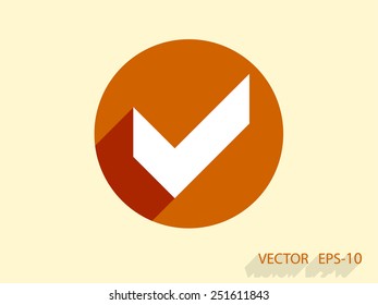 Flat icon of check box