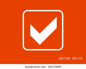 Flat icon of check box