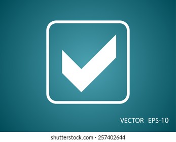 Flat Icon of check box