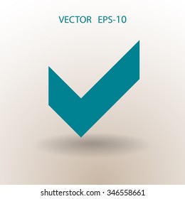 Flat icon of check box