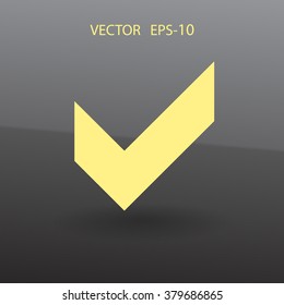 Flat Icon of check box