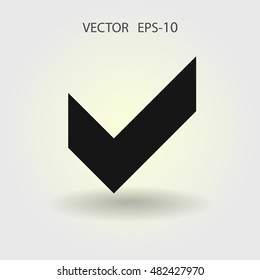 Flat Icon of check box