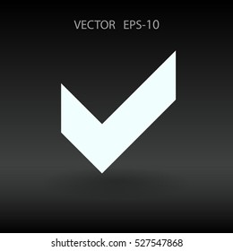 Flat icon of check box. vector illustration