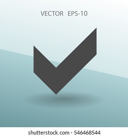 Flat icon of check box. vector illustration