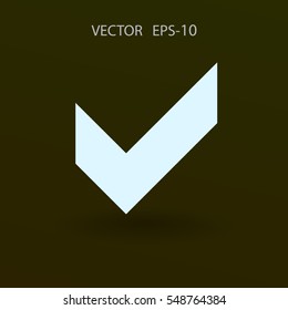 Flat icon of check box. vector illustration