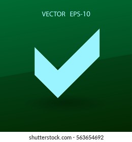 Flat icon of check box. vector illustration