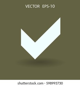Flat icon of check box. vector illustration