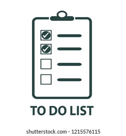 Flat icon check list isolated on white background. To do list. Vector illustration.