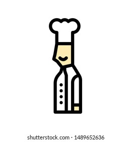 Flat Icon Chef multi color for print, website, presentation and logo