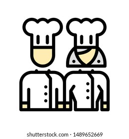 Flat Icon Chef multi color for print, website, presentation and logo