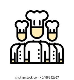 Flat Icon Chef multi color for print, website, presentation and logo