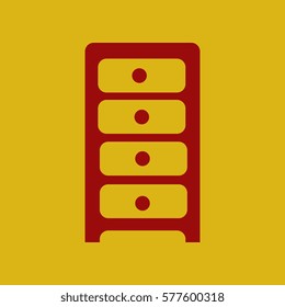 flat icon chest of drawers
