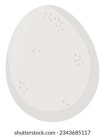 Flat icon of chicken egg isolated with soft shadows isolated on white background.