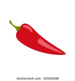 Flat icon chili pepper