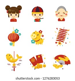 Flat icon of Chinese new year,Vactor