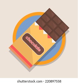 flat icon or chocolate
