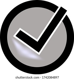 Flat icon of choice. Checkmark icon. 
