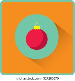 flat icon Christmas ball