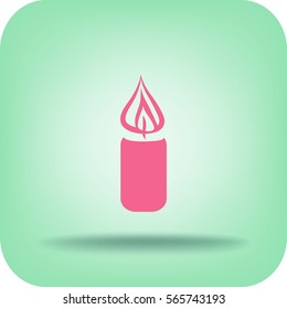 Icono plano. velas de Navidad.