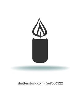 Candle Icon Line Element Vector Illustration Stock Vector (Royalty Free ...