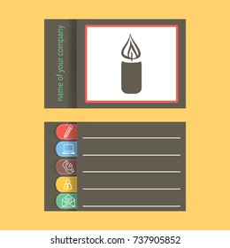 Icono plano. velas de Navidad.
