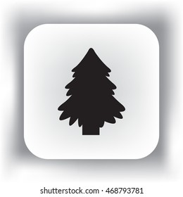 Flat icon. Christmas tree.