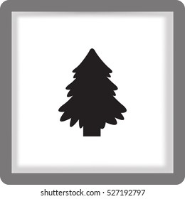 Icono plano. Árbol de Navidad.
