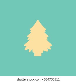 Flat icon. Christmas tree.