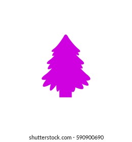 Flat icon. Christmas tree.