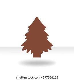 Flat icon. Christmas tree.