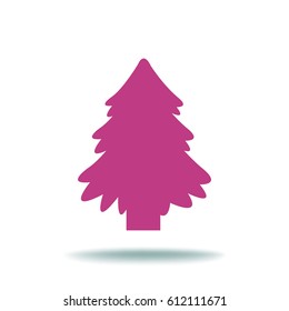 Flat icon. Christmas tree.