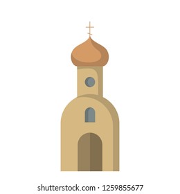Flat icon of the Church. Vector illustration. Christianity. Religion Orthodox