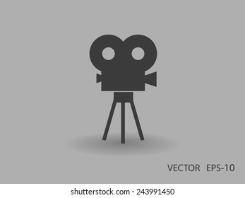 Flat icon of cinema