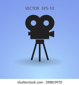 Icono plano del cine